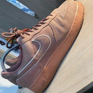 Nike Air Force ones. Rose gold suede size 11.5 men’s.